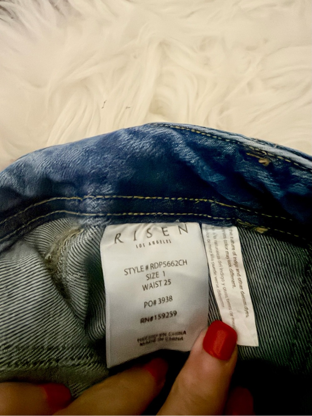 Risen High-Rise Ankle Flare Patch-Pocket Jeans — Medium Blue Sz 1/25 - Picture 9 of 9
